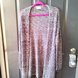 Universal Thread Heathered Gray Open-Front Cardigan